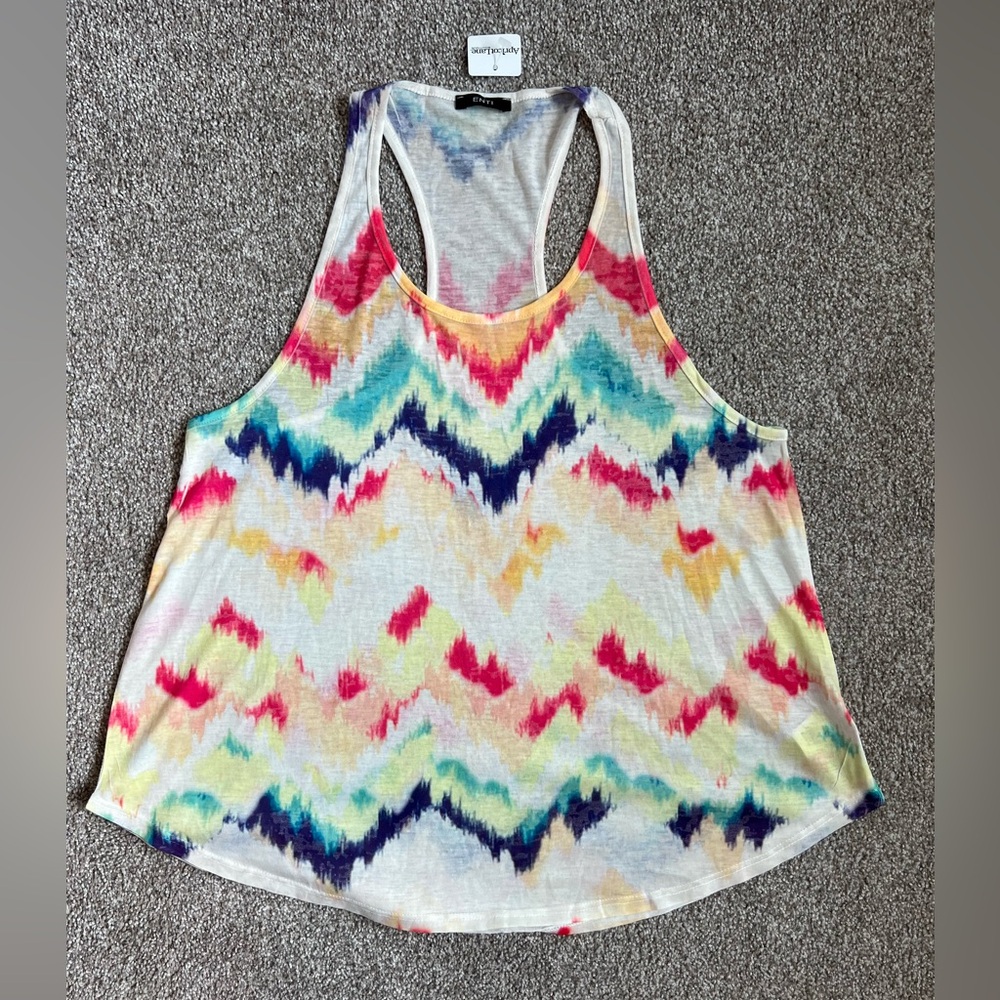 Multicolor Graphic Racerback Tank‎ Top